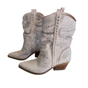 Jessica Simpson Zellya Western Bootie - Size 7 - NWOT - Blush Pink